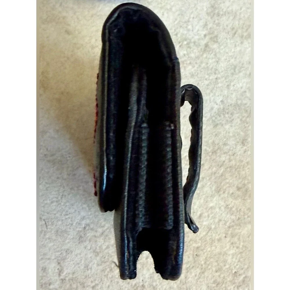 Harley-Davidson Flame Leather Wallet Biker Moto Logo Black Magnetic Unisex